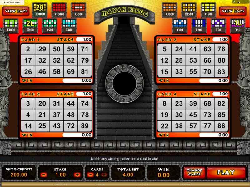 Mayan Bingo game